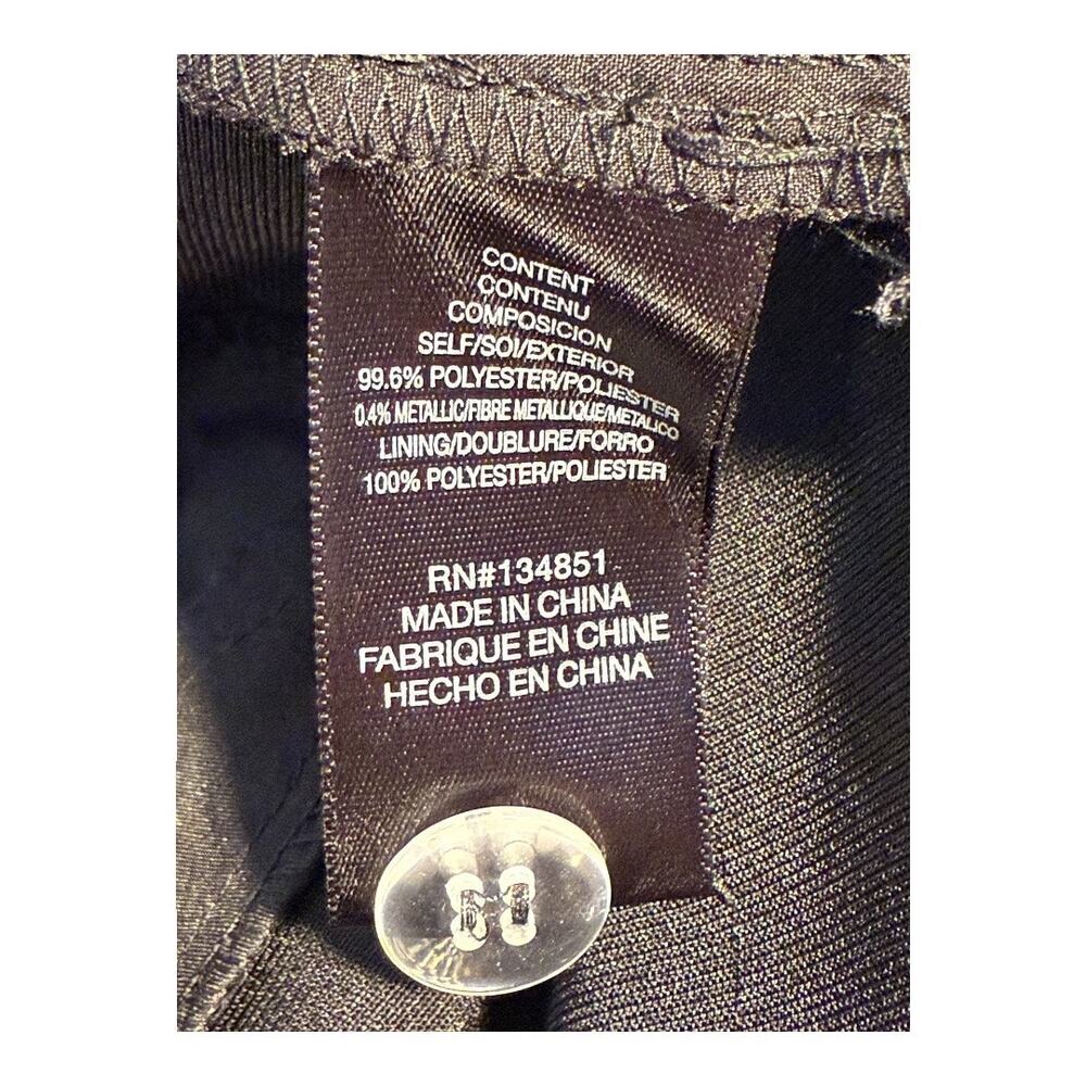 WAYF Women's XL Black Metallic Pinstripe Wide-Leg‎ Trousers Workwear Pants NWOT - Picture 6 of 7